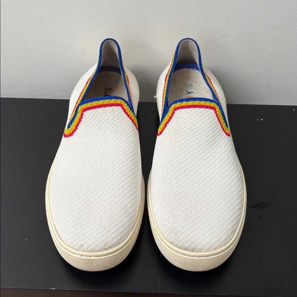 Rothy's The Original Slip On Sneaker white rainbow Limited Edition knit US10 - Picture 4 of 12